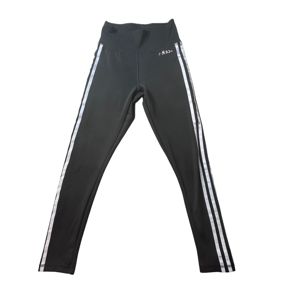 Adidas‎ Leggings Womens XS Black Climalite FI0828 3-Stripe Athletic Tights